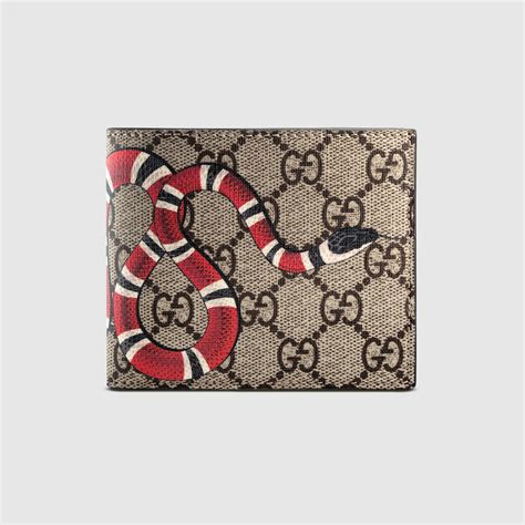 gucci wallet supreme snake|Gucci kingsnake men's wallet.